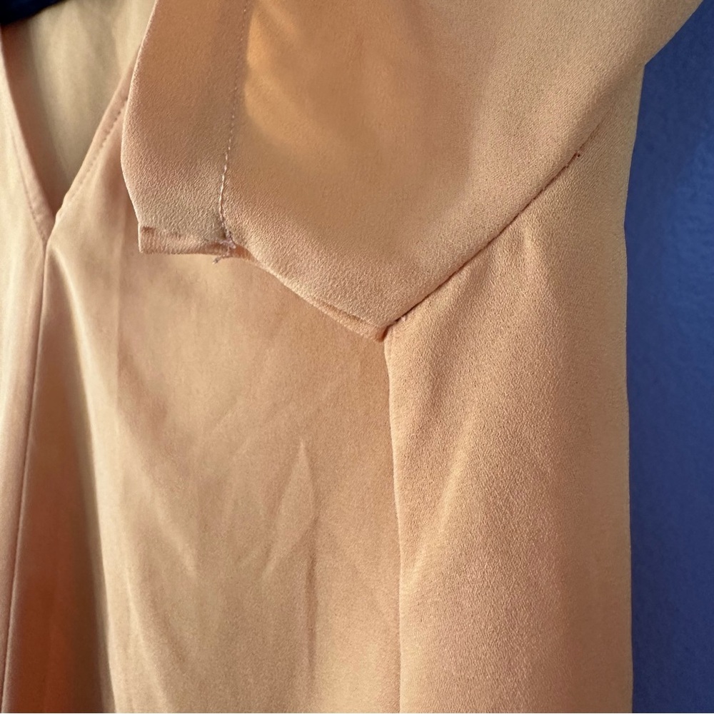 Madewell Tie Front Sheer Blouse | Yellow Gold - Picture 4 of 8